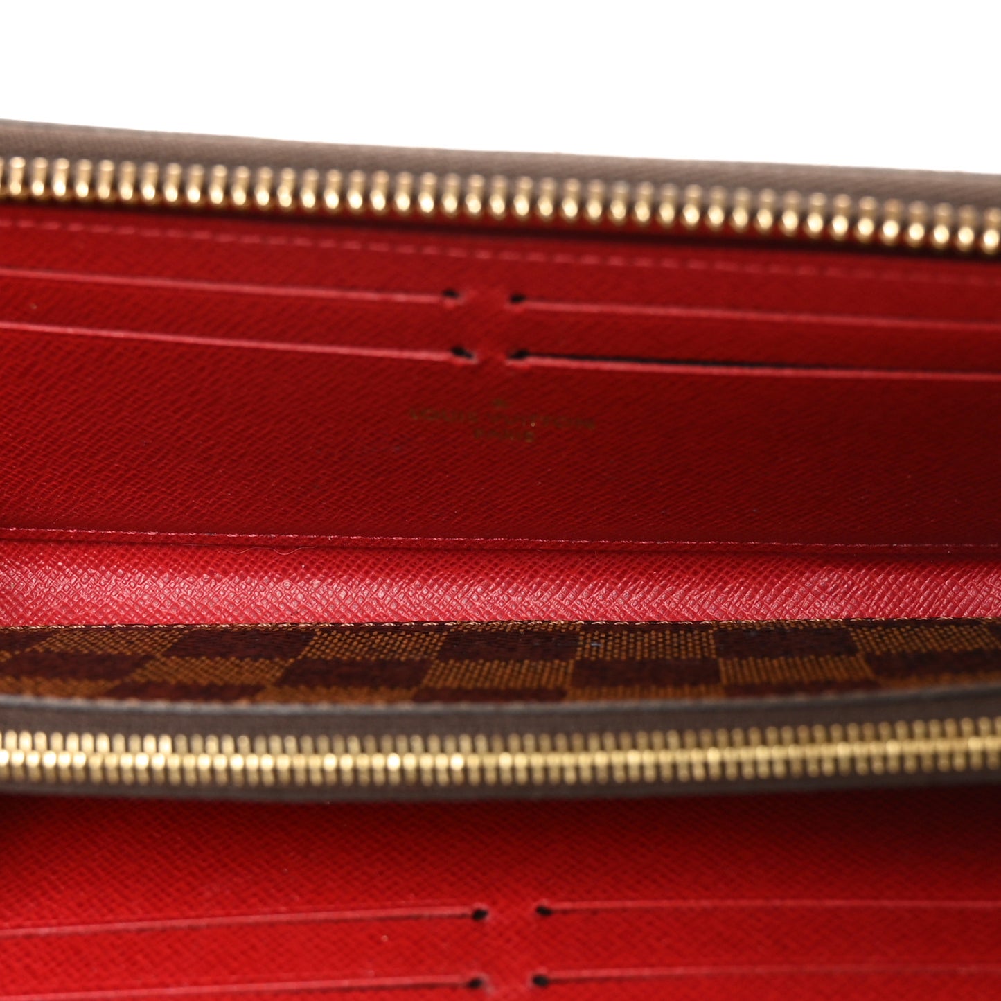 Damier Ebene Clemence Wallet Cherry