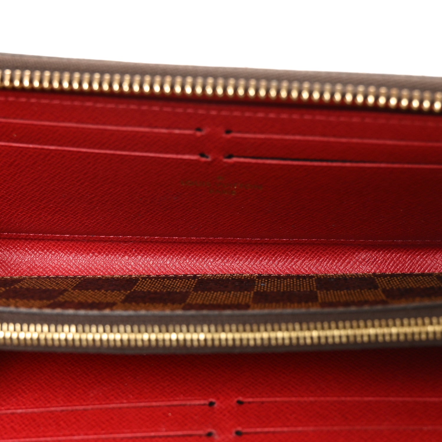 Louis Vuitton Damier Ebene Clemence Wallet Cherry 5 of 7