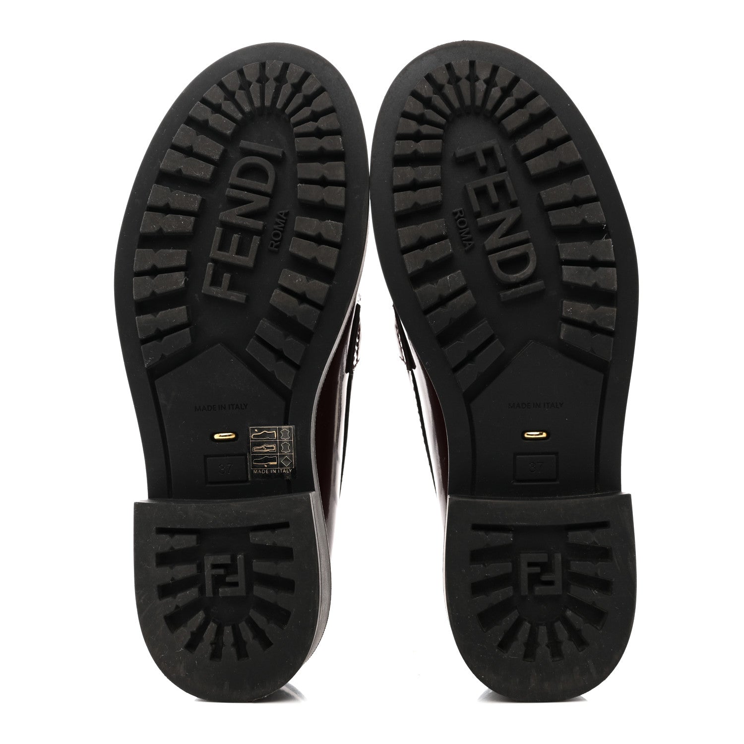 Fendi Vitello Filo Fringe Loafers 37 Red 6 of 12
