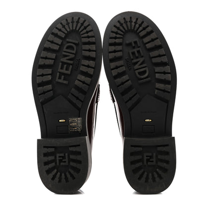 Fendi Vitello Filo Fringe Loafers 37 Red 6 of 12