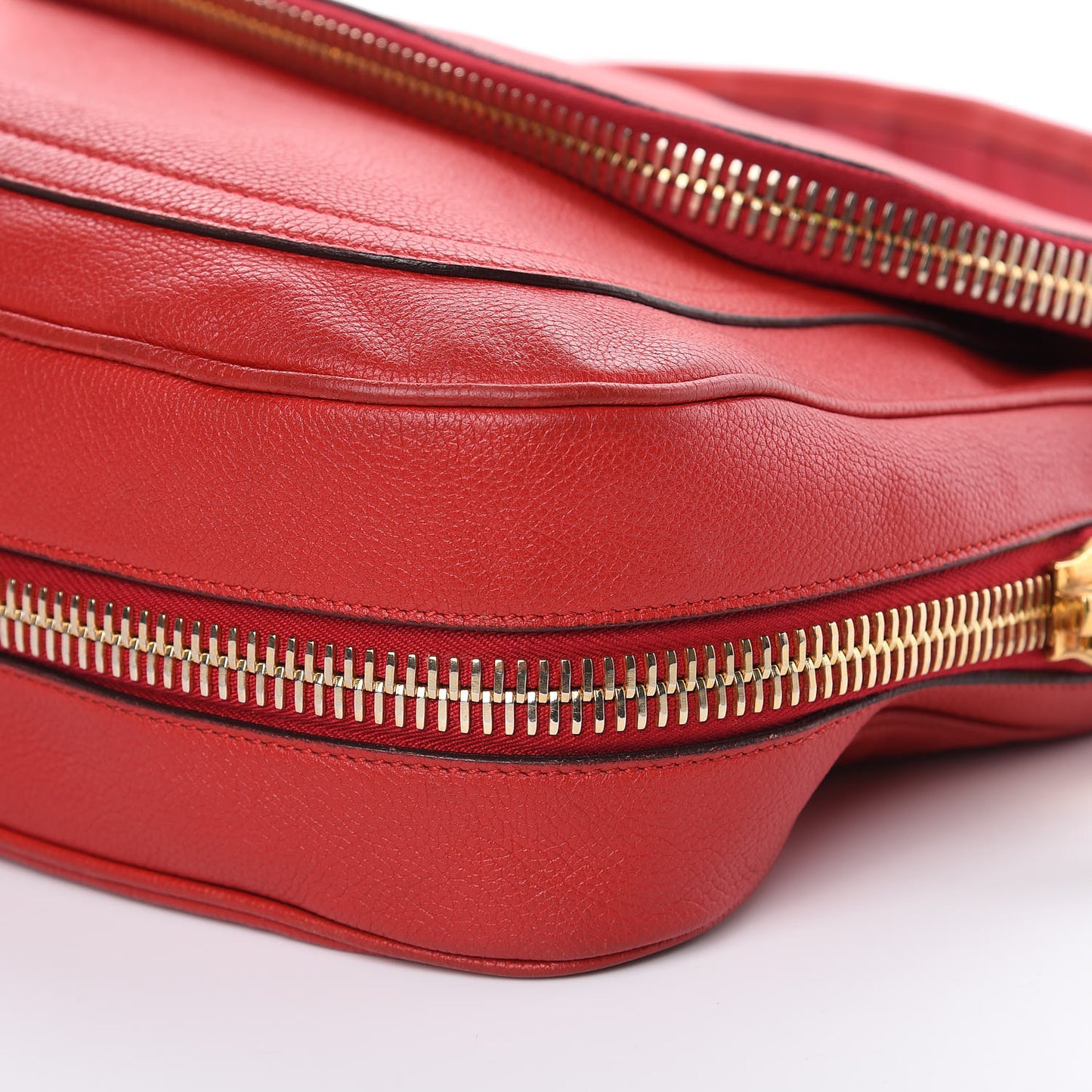 Pebbled Calfskin Large Jennifer Flame Red