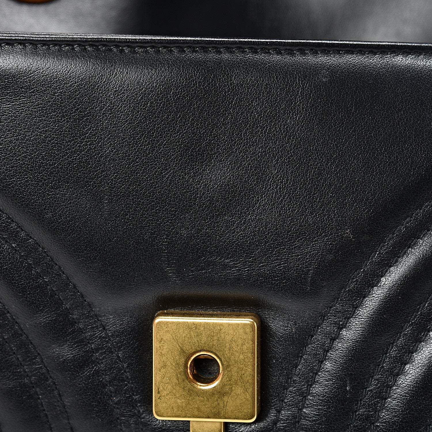 Gucci Calfskin Matelasse Mini GG Marmont Shoulder Bag Black 10 of 14