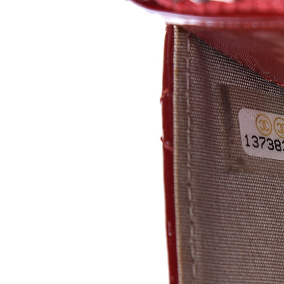 Chanel Patent Quilted Brilliant Wallet On Chain WOC Red 8 of 16