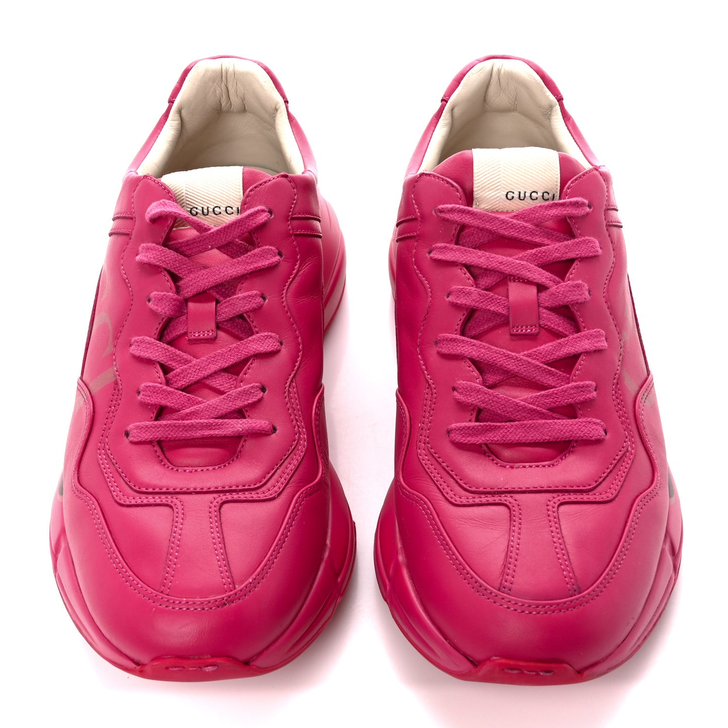 Calfskin Logo Mens Rhyton Sneakers 9 Box Pink