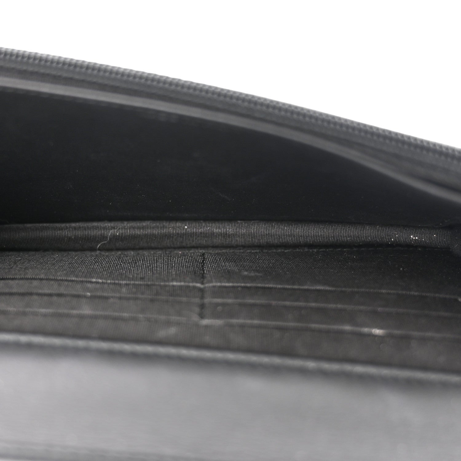 Chanel Calfskin Painted Chevron Embossed Boy Wallet On Chain WOC Black 5 of 15