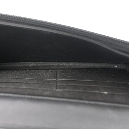 Chanel Calfskin Painted Chevron Embossed Boy Wallet On Chain WOC Black 5 of 15