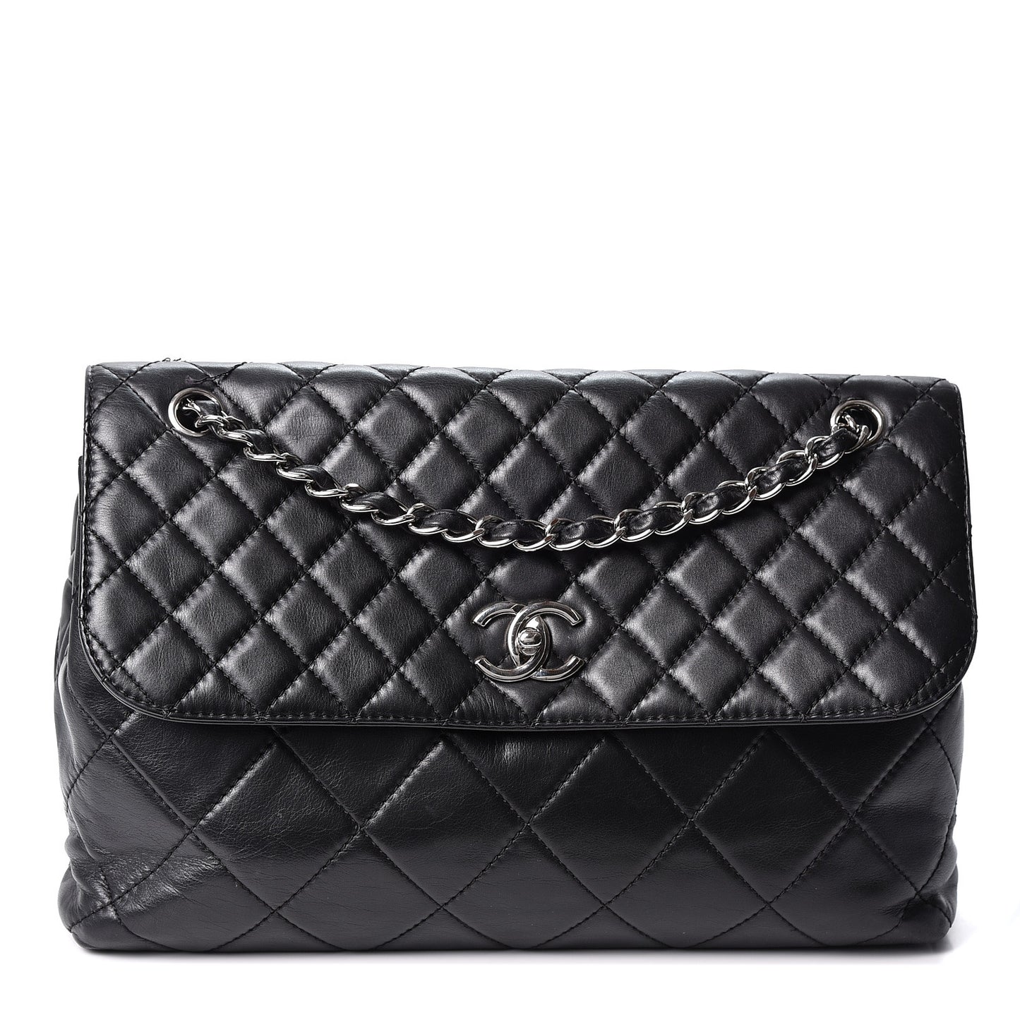Calfskin Quilted In The Business Flap Bag Black