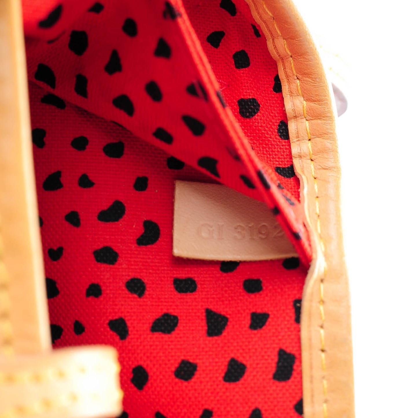 Monogram Kusama Waves Neverfull MM Red