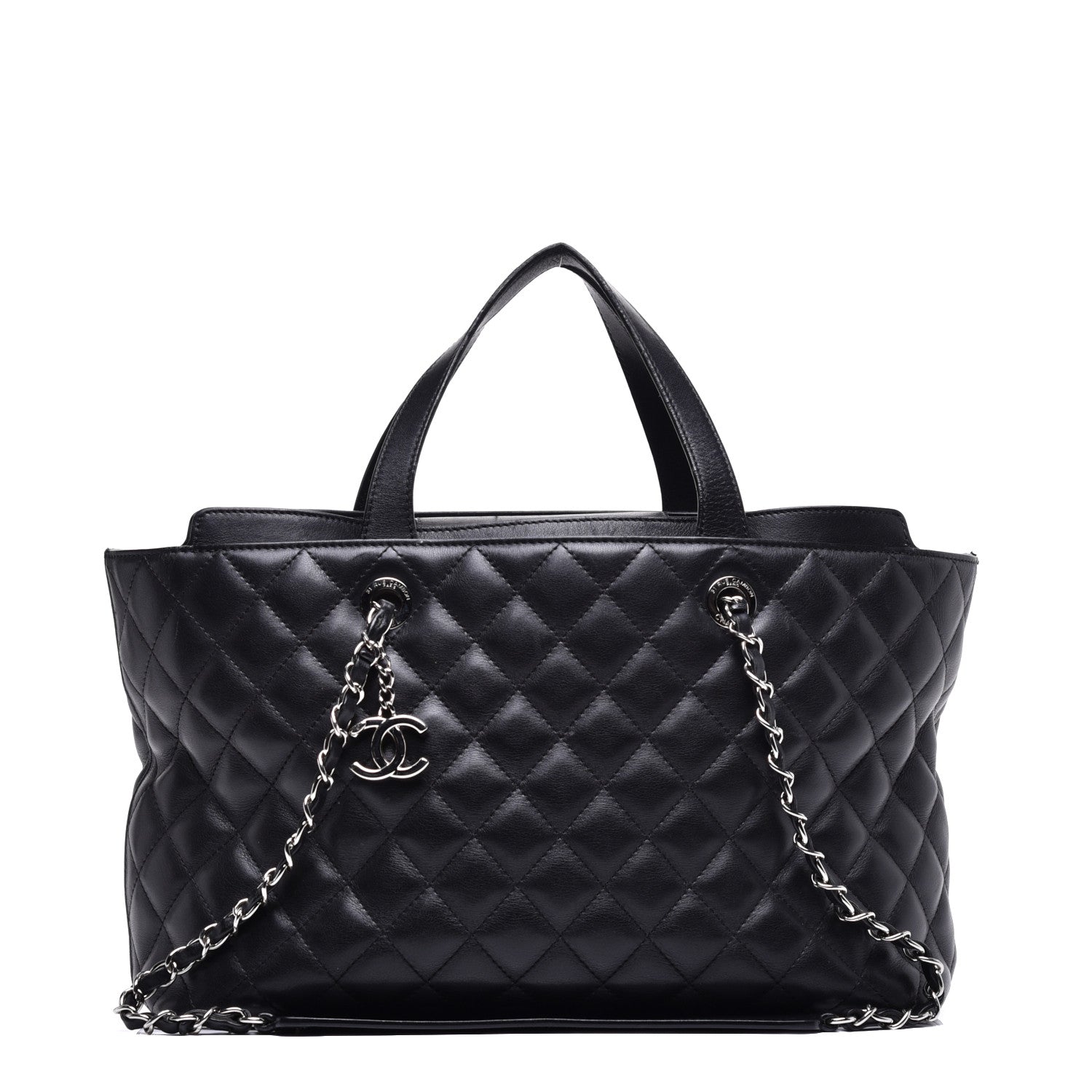 Chanel Calfskin Quilted Large Shopping Tote Black 1 of 10