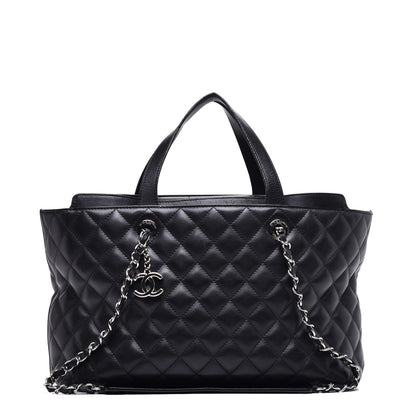 Chanel Calfskin Quilted Large Shopping Tote Black 1 of 10