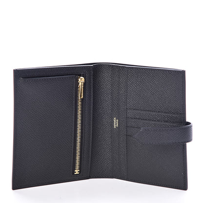 Hermes Epsom Bearn Compact Wallet Black 5 of 7