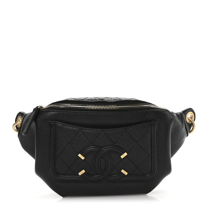 Chanel Caviar Quilted Filigree Waist Bag Black 2 of 21