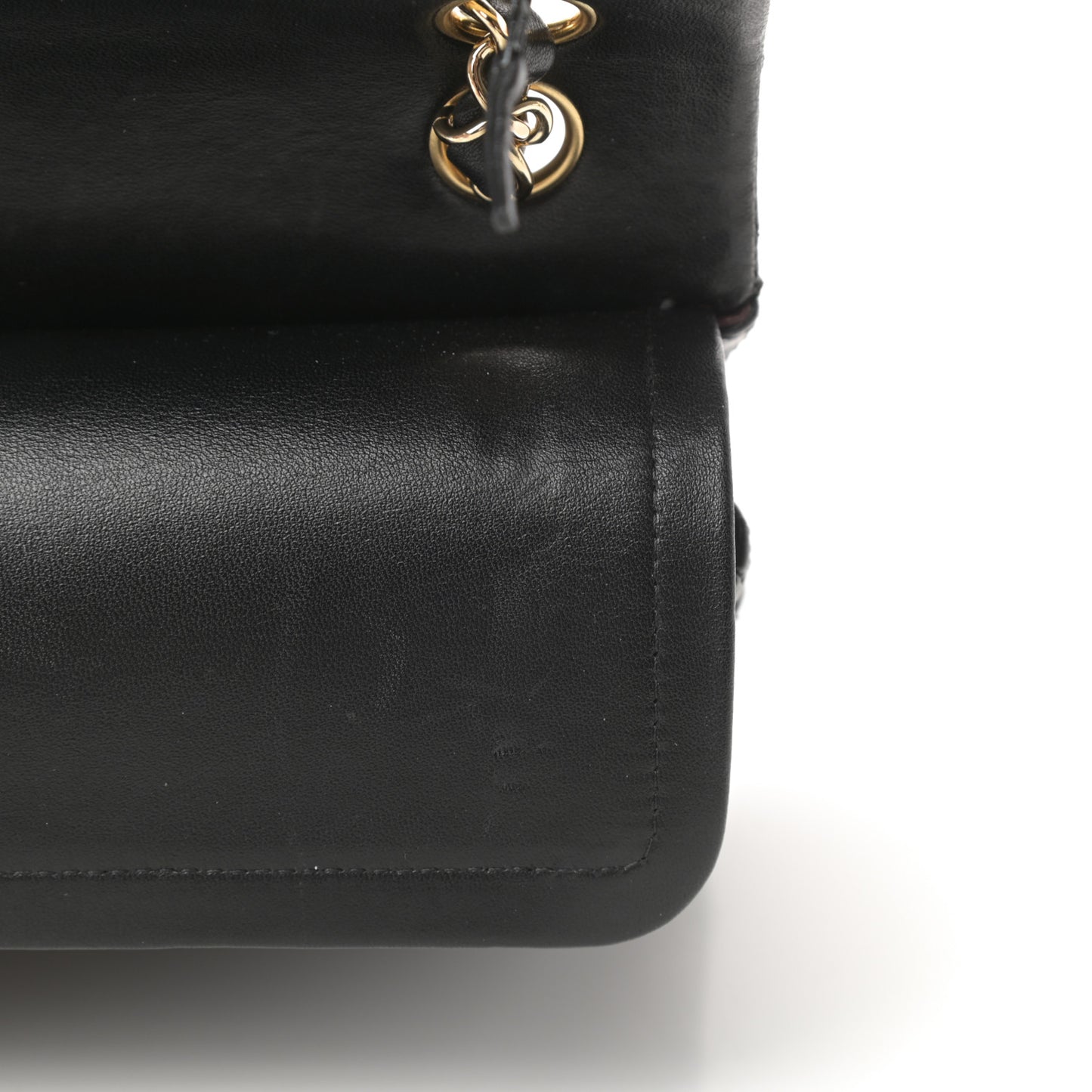 Lambskin Quilted Small Double Flap Black
