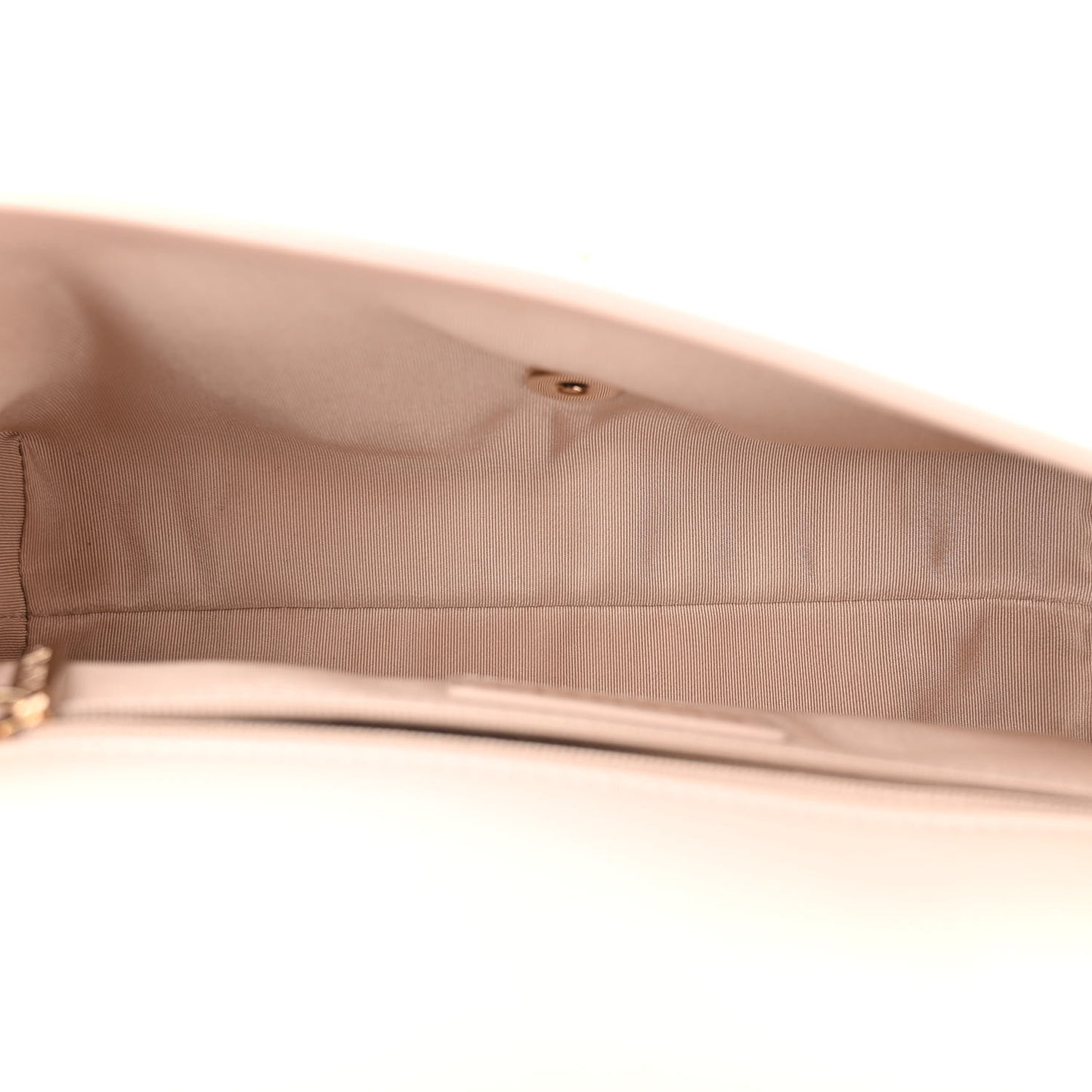 Calfskin Stitched Medium Covered CC Flap Bag Light Pink