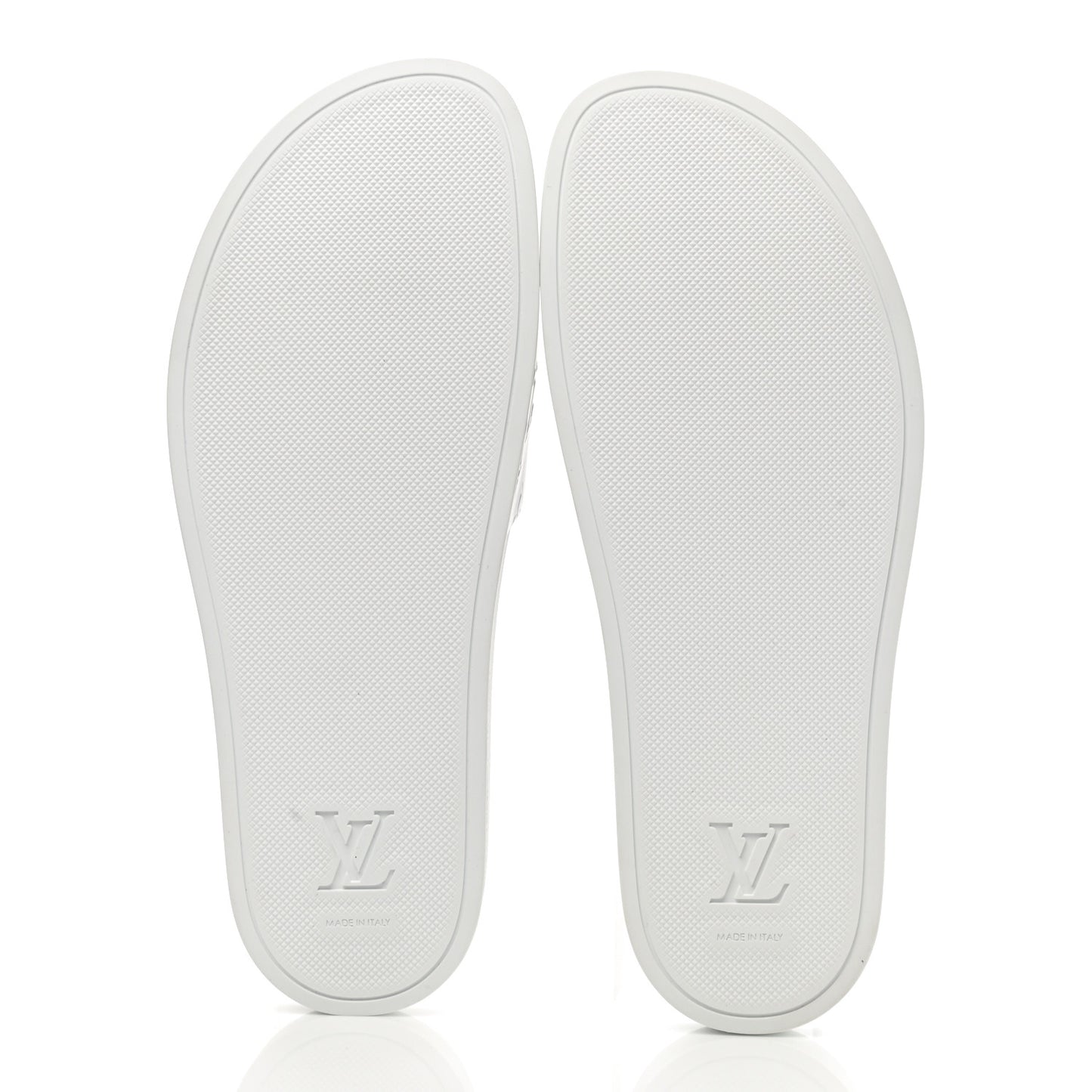 Metallic Rubber Embossed Monogram Mens Waterfront Mules 9