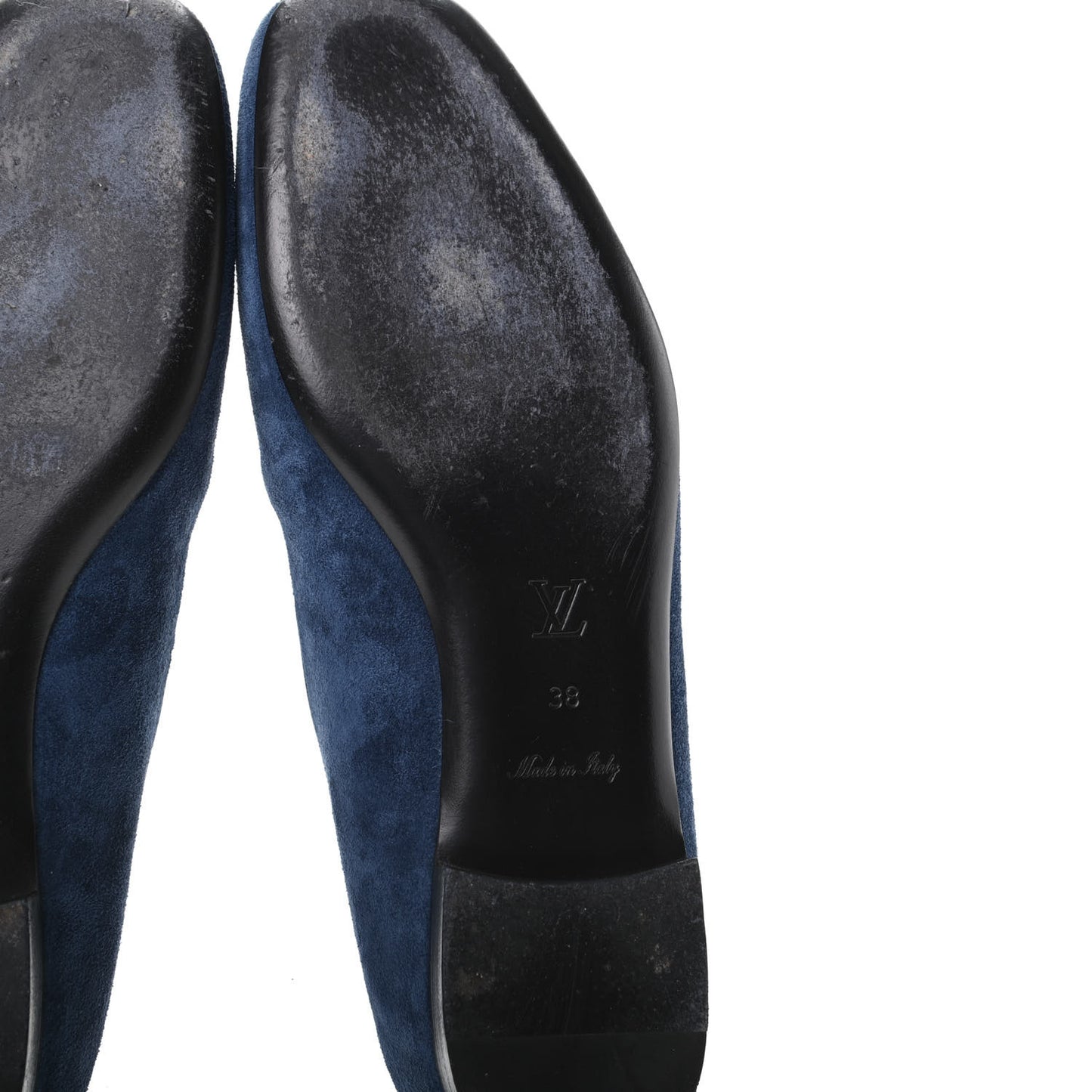 Suede Schoolgirl Flat Slippers 38 Blue