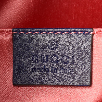 Gucci Velvet Matelasse Mini GG Marmont Shoulder Bag Cobalt Blue 8 of 9