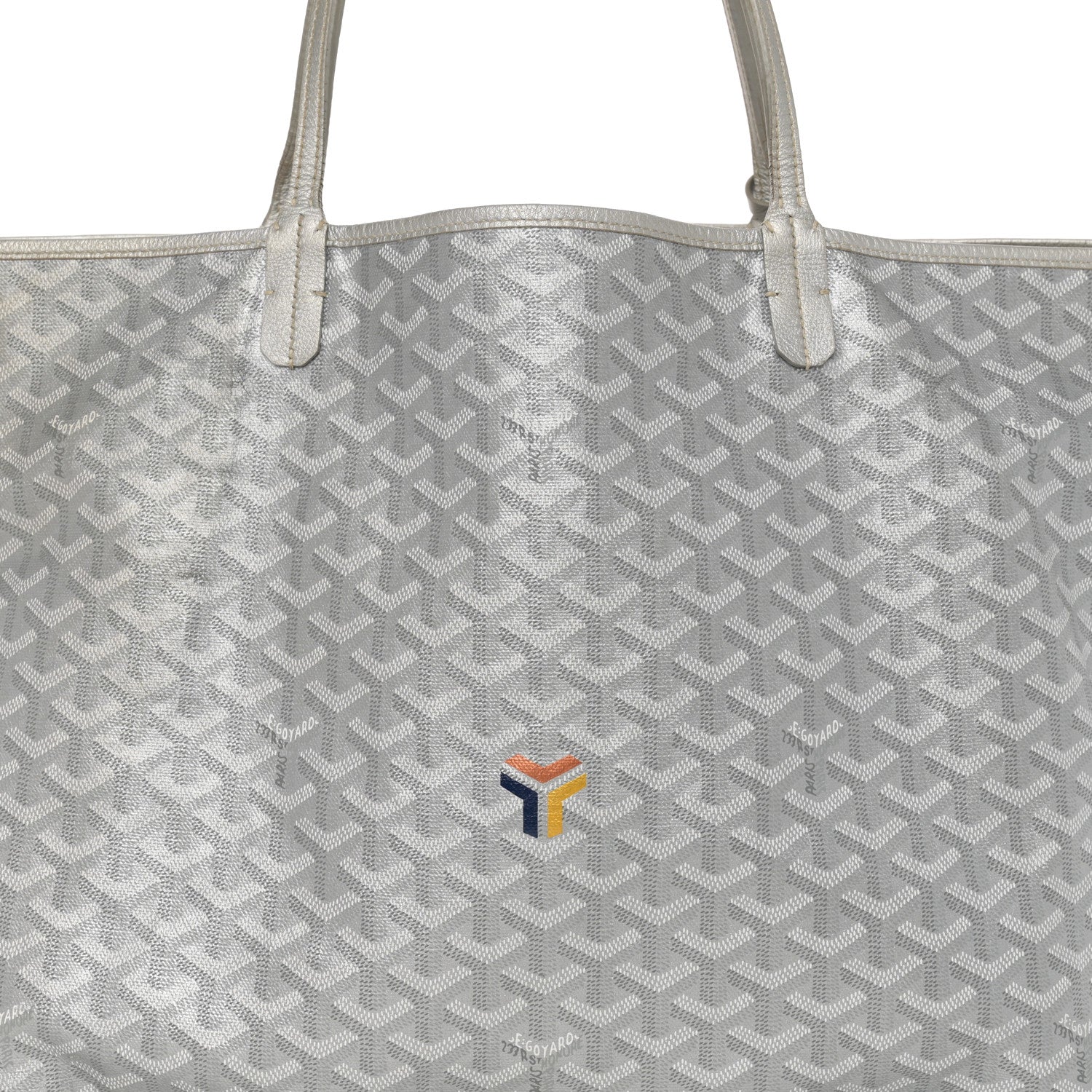 Goyard Goyardine Precious Metals Saint Louis GM Silver 9 of 13