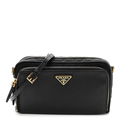 Prada Saffiano Lux Camera Case Crossbody Bag Black 1 of 10
