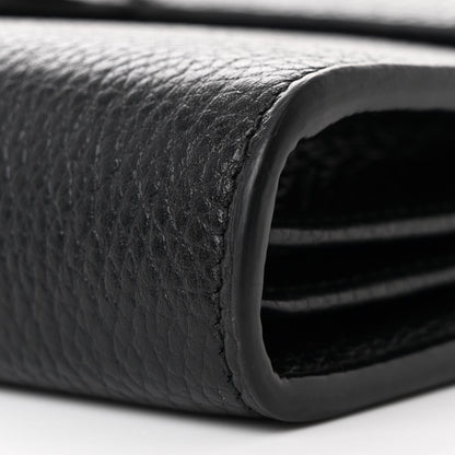 Gucci Calfskin GG Marmont Chain Wallet Black 12 of 13