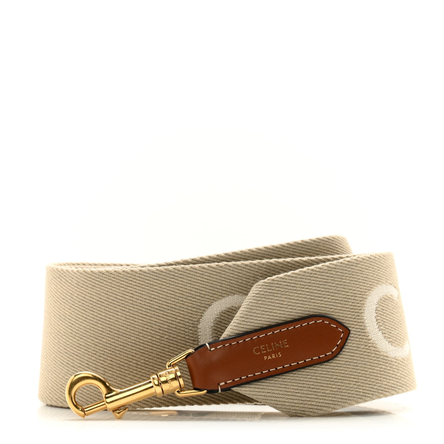 Jacquard Wool Logo Short Strap Beige White