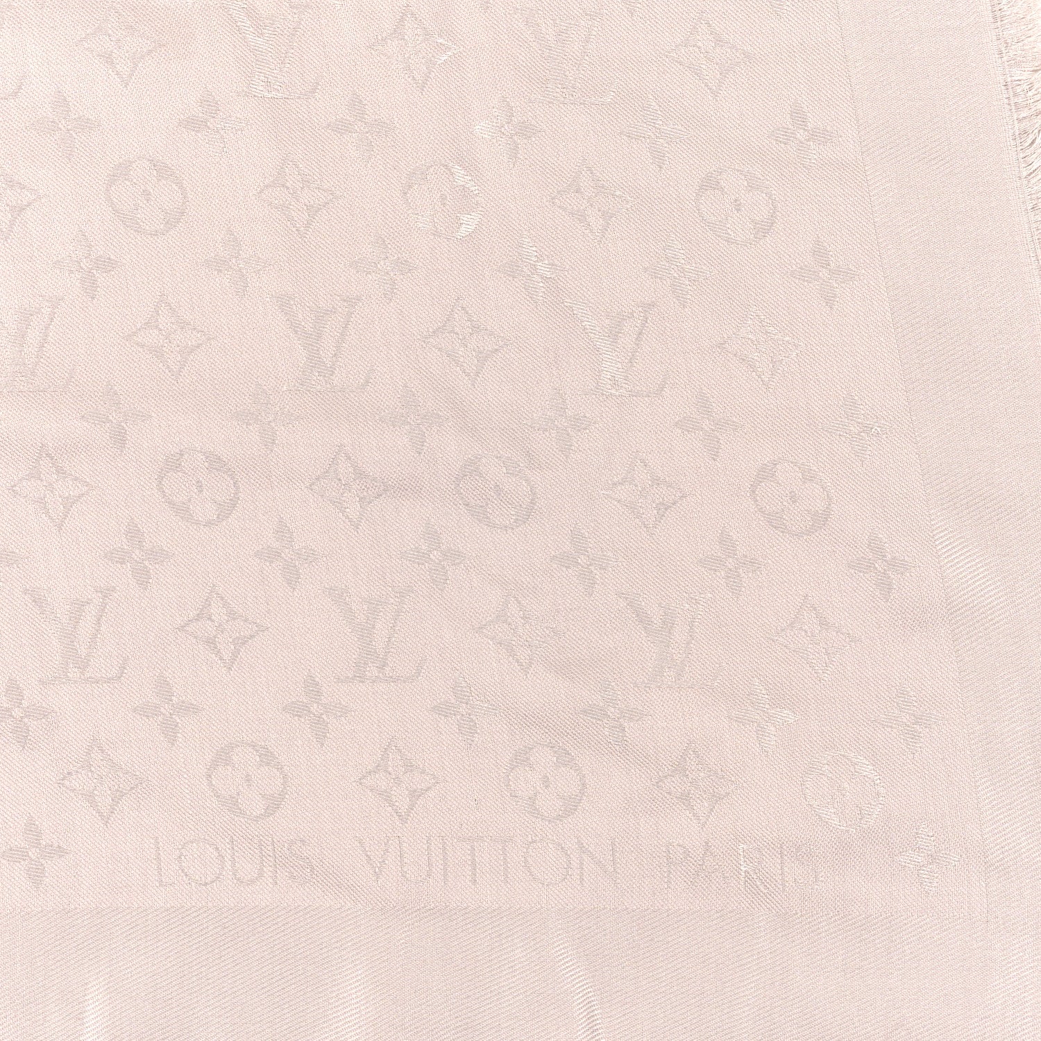 Louis Vuitton Silk Lurex Wool Monogram Shine Shawl Gris Perle 2 of 3
