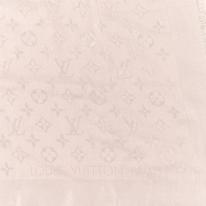 Louis Vuitton Silk Lurex Wool Monogram Shine Shawl Gris Perle 2 of 3