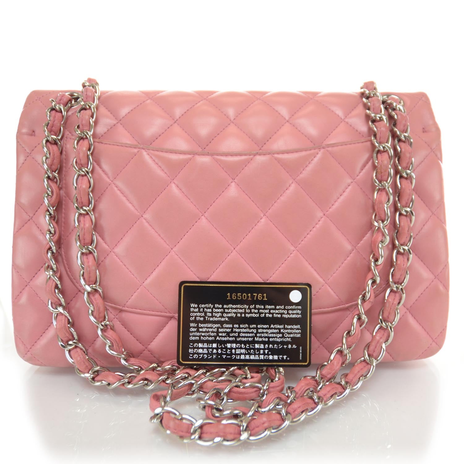 Chanel Lambskin Quilted Jumbo Double Flap Pink 3 of 10
