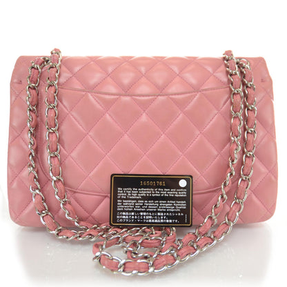 Chanel Lambskin Quilted Jumbo Double Flap Pink 3 of 10