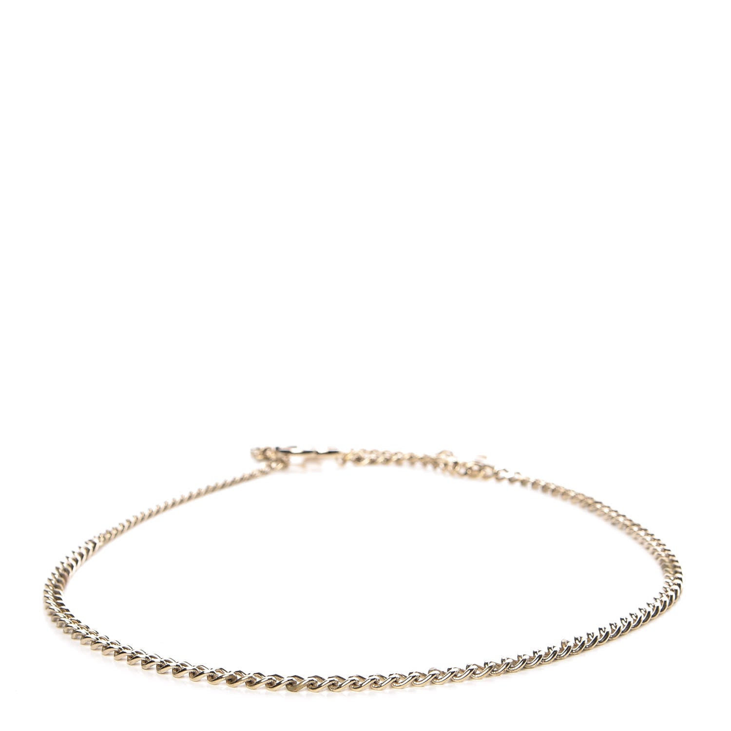 Chanel Enamel CC Ceinture Fantai Adjustable Belt Gold White 3 of 6