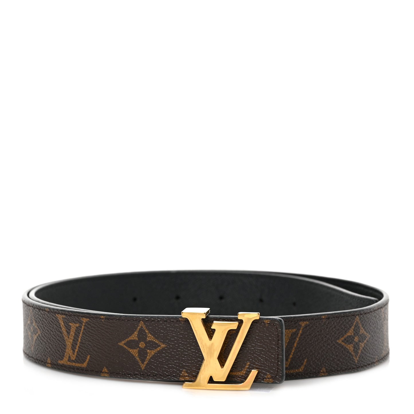 Calfskin Monogram 30mm LV Initiales Reversible Belt 90 36 Black
