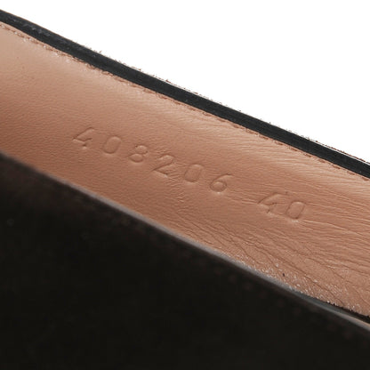 Gucci Kid Scamosciato GG Marmont Fringe 105mm Loafer Pumps 40 Cocoa 7 of 8