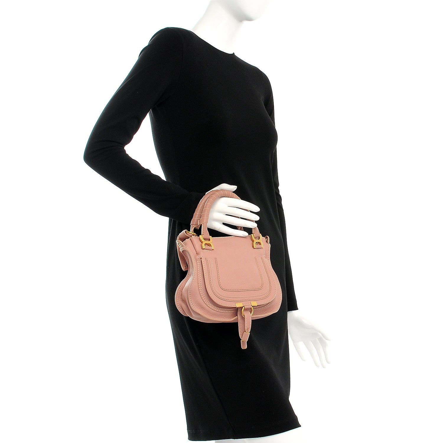 Chloe Calfskin Mini Marcie Satchel Anemone Pink 3 of 10