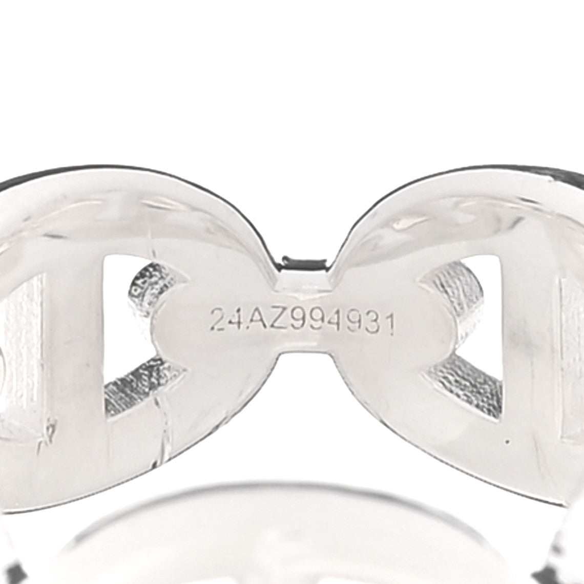 Hermes Sterling Silver PM Chaine d'Ancre Enchainee Band Ring 49 4.75 4 of 7