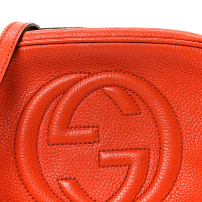 Gucci Pebbled Calfskin Small Soho Disco Bag Sun Orange 9 of 15