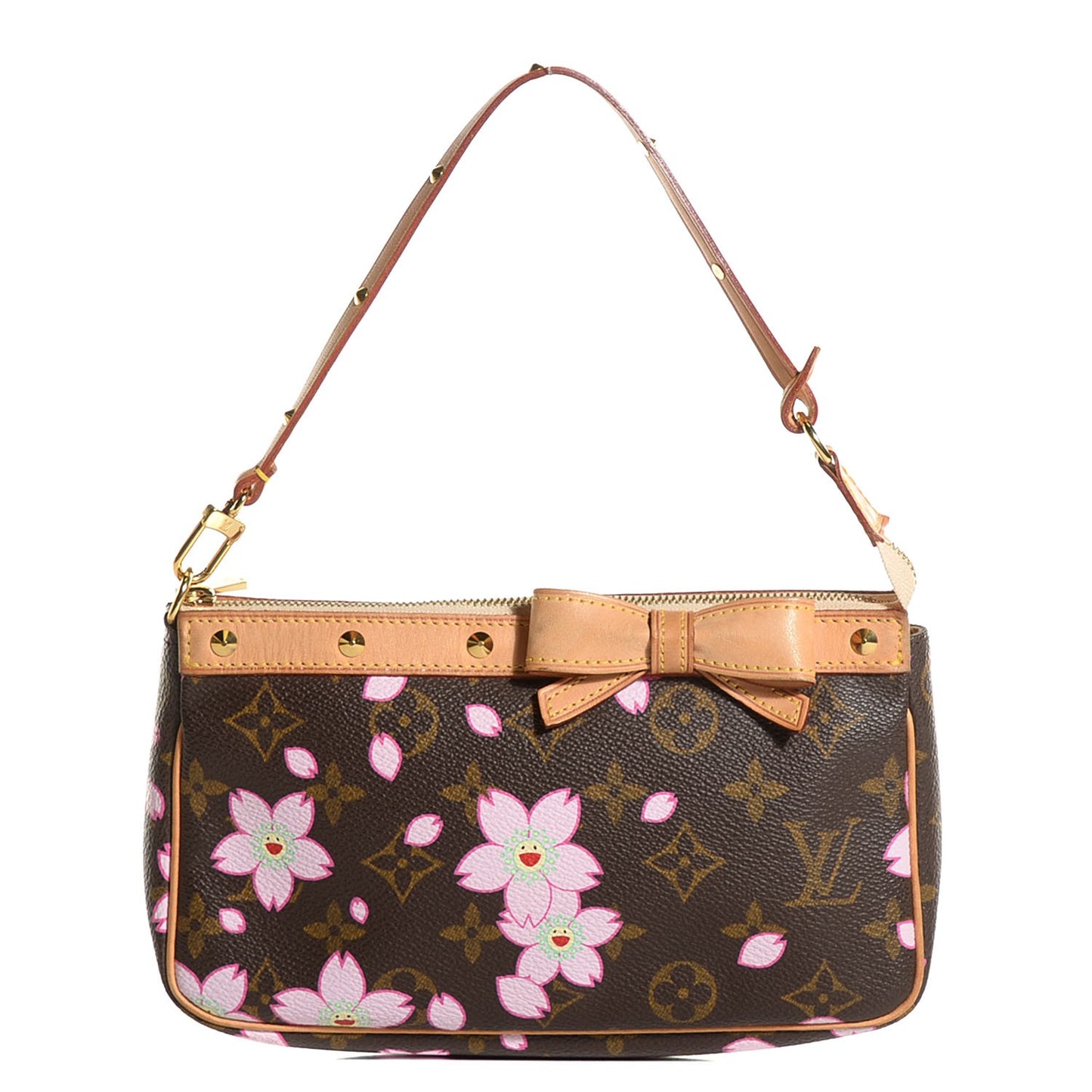 Monogram Cherry Blossom Pochette Accessories Brown