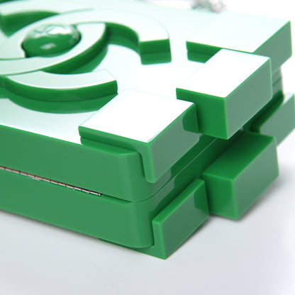 Chanel Plexiglass Boy Brick Lego Clutch Green 9 of 12