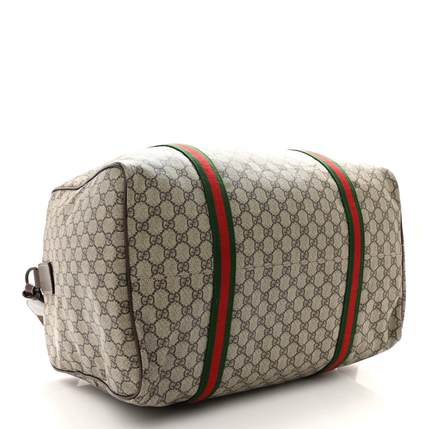 GG Supreme Monogram Web Medium Duffle Bag Brown