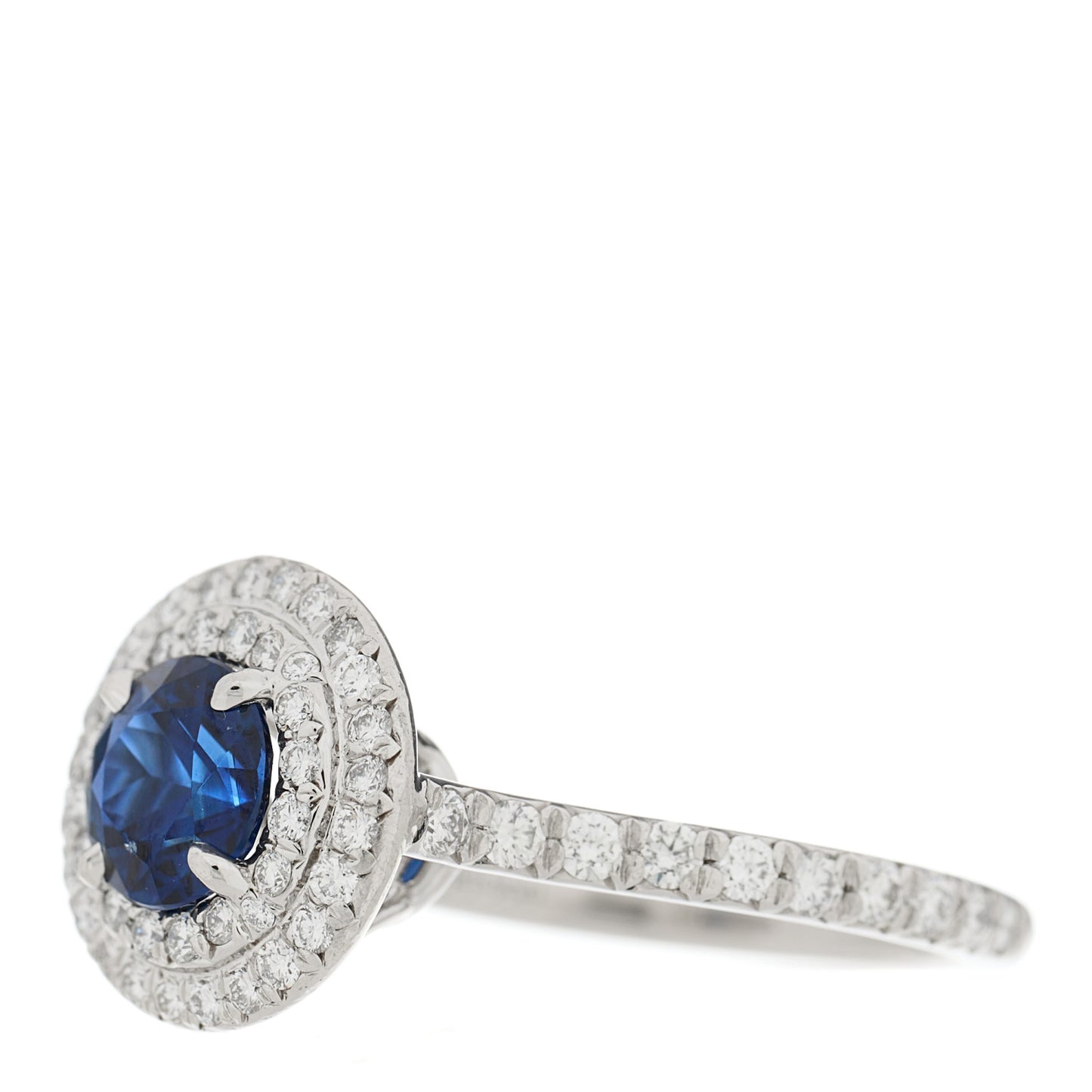 Platinum Diamond Blue Sapphire Soleste Ring 47 4