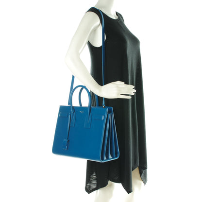 Saint Laurent Calfskin Small Sac De Jour Indigo 2 of 7