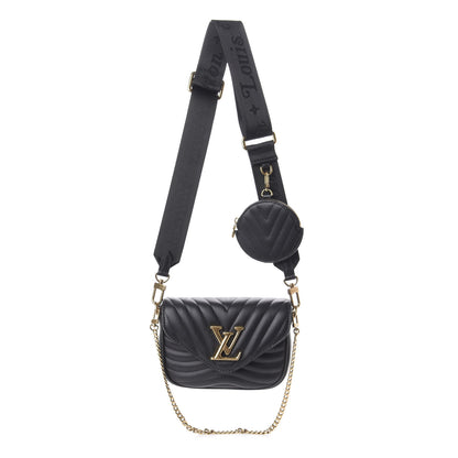Louis Vuitton Calfskin New Wave Multi Pochette Black 1 of 9