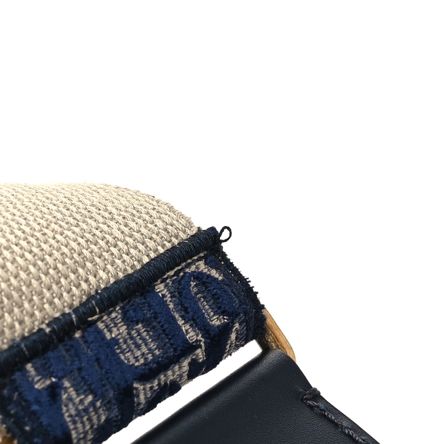 Christian Dior Velvet Oblique Shoulder Strap Blue 6 of 7