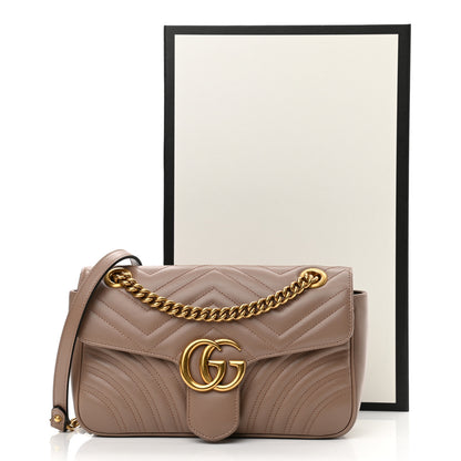 Gucci Calfskin Matelasse Small GG Marmont Shoulder Bag Porcelain Rose 12 of 12