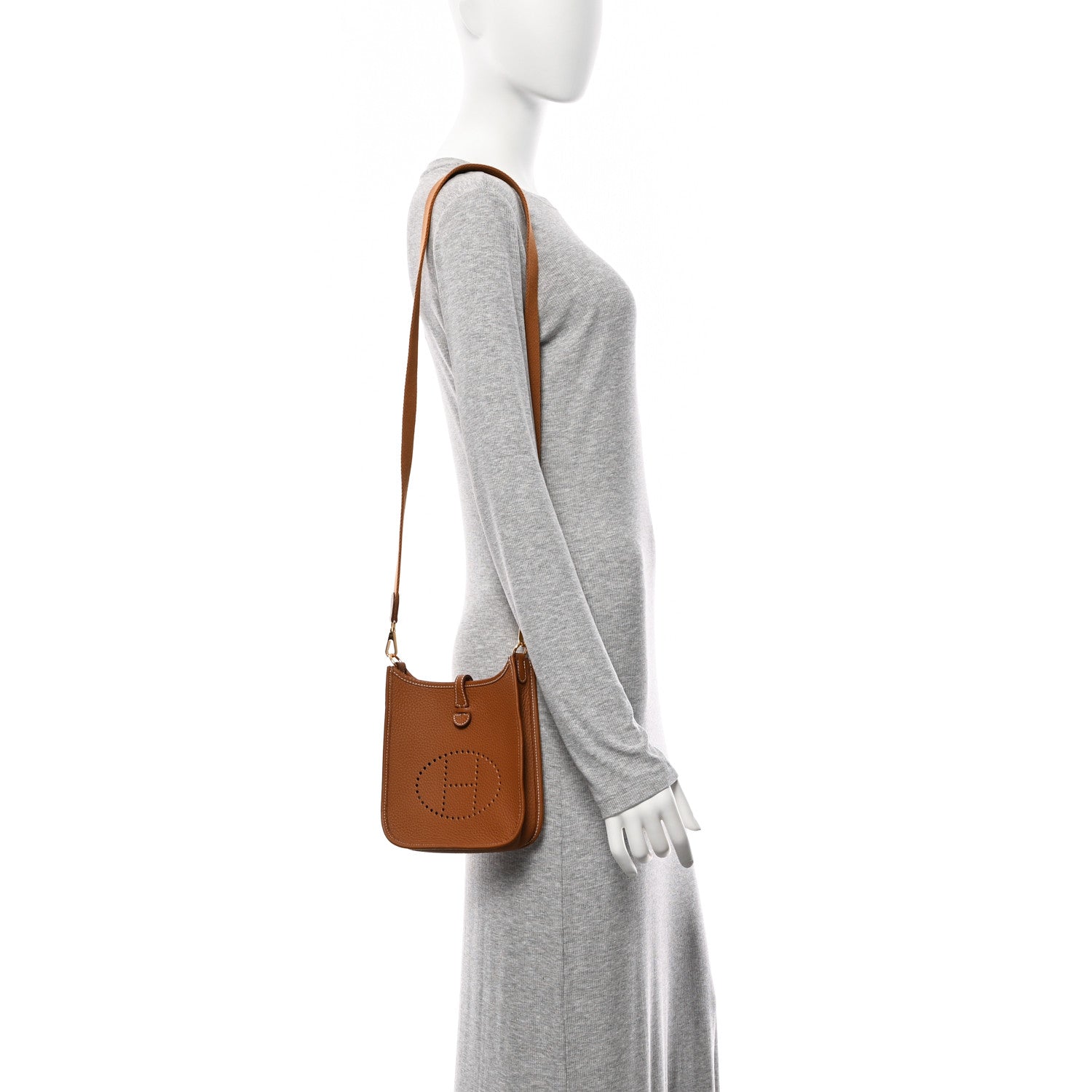 Hermes Taurillon Clemence Evelyne TPM Gold 2 of 11