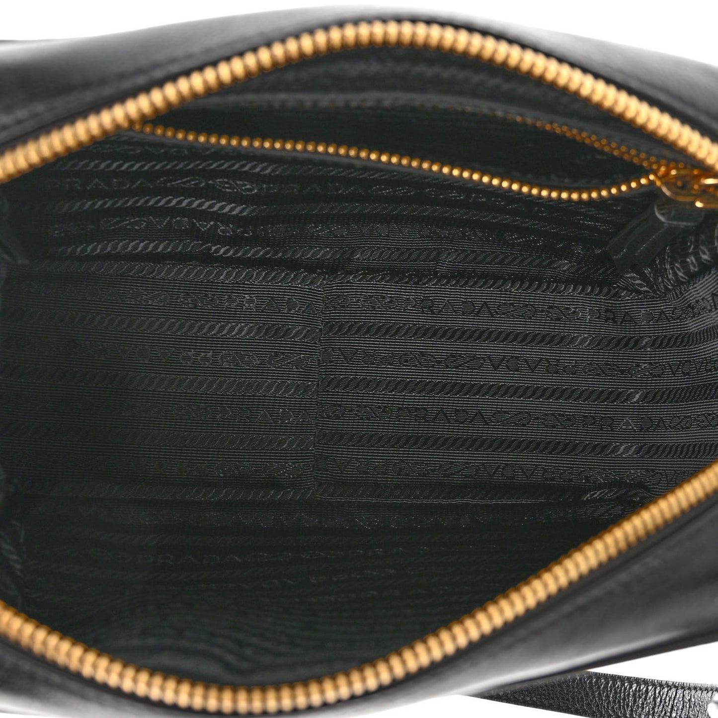 Glace Calfskin Embossed Logo Crossbody Black