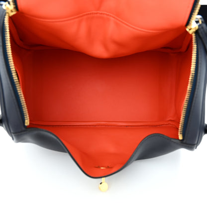 Hermes Swift Verso Lindy 30 Bleu Indigo Orange Poppy 5 of 12