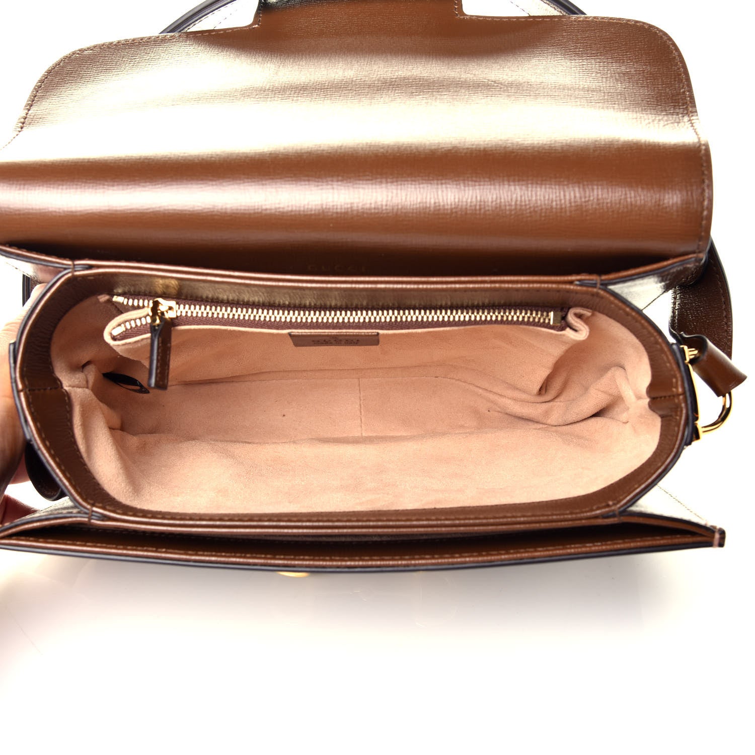 Gucci GG Supreme Monogram Horsebit 1955 Shoulder Bag Beige Brown Sugar 9 of 17