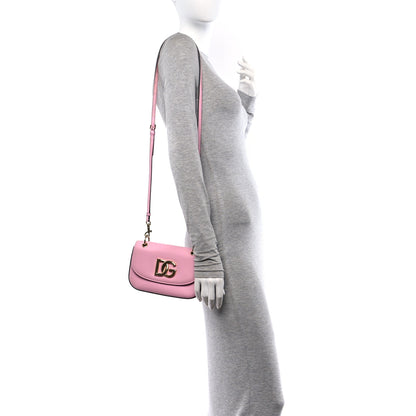 Dolce & Gabbana Calfskin 3.5 Flap Crossbody Bag Pink 2 of 9