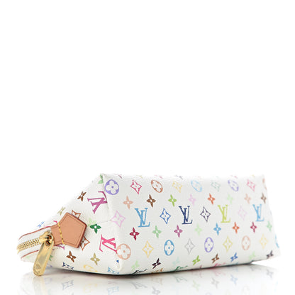 Louis Vuitton Monogram Multicolor Cosmetic Pouch White Litchi 4 of 9
