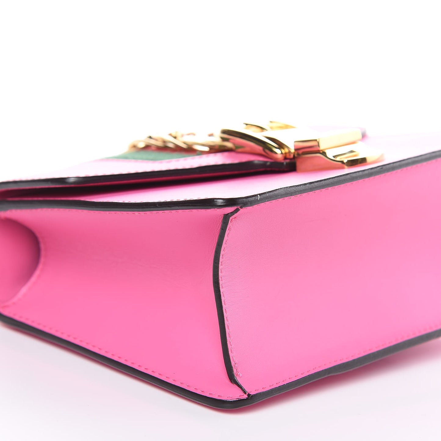 Vitello Fontanella Web Mini Sylvie Chain Shoulder Bag Pink Tropical Flower